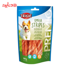 تشویقی سگ مدادی امگا تریکسی با طعم مرغ Trixie Omega Stripes